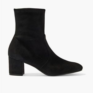 NWT Stuart Weitzman Sleek Suede Sock Booties